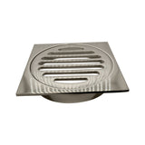 Square Drop in Trapscrew Grate 100mm Polished Brass