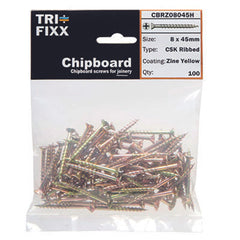 Chipboard Screw 8# (100 Pack)