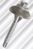 Polycarb Screw 14# with 26mm Dome Wood/Metal (50 Pack)
