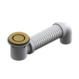 Pop Down Waste Bath Bend 40mm with Connector Brushed Gold