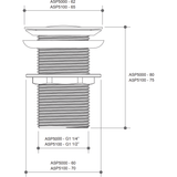 Pop Up Waste 32mm - No Overflow - PlumbersHQ