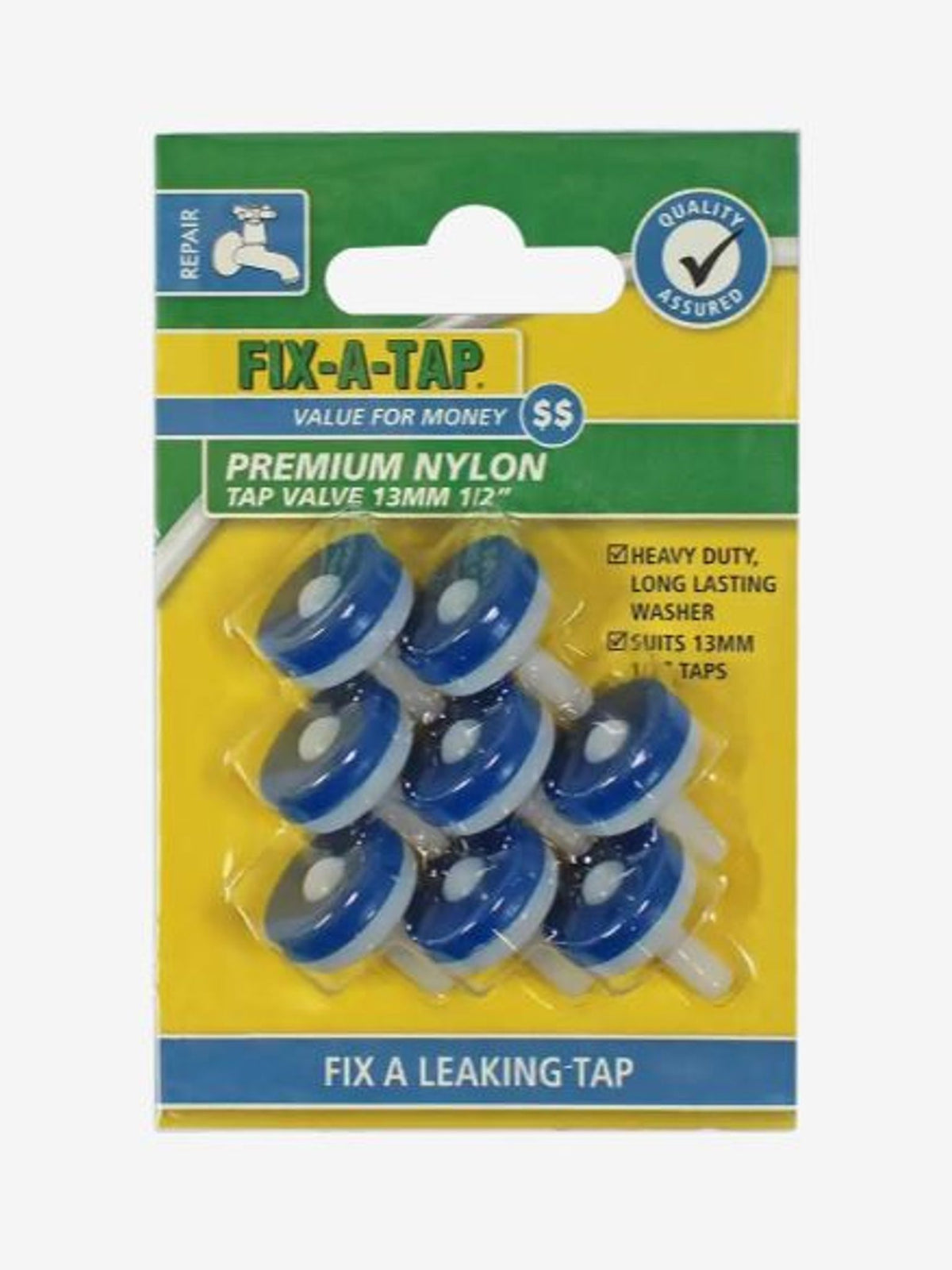 Fixatap Nylon 13mm Tap Valve (8 Pack) 222107