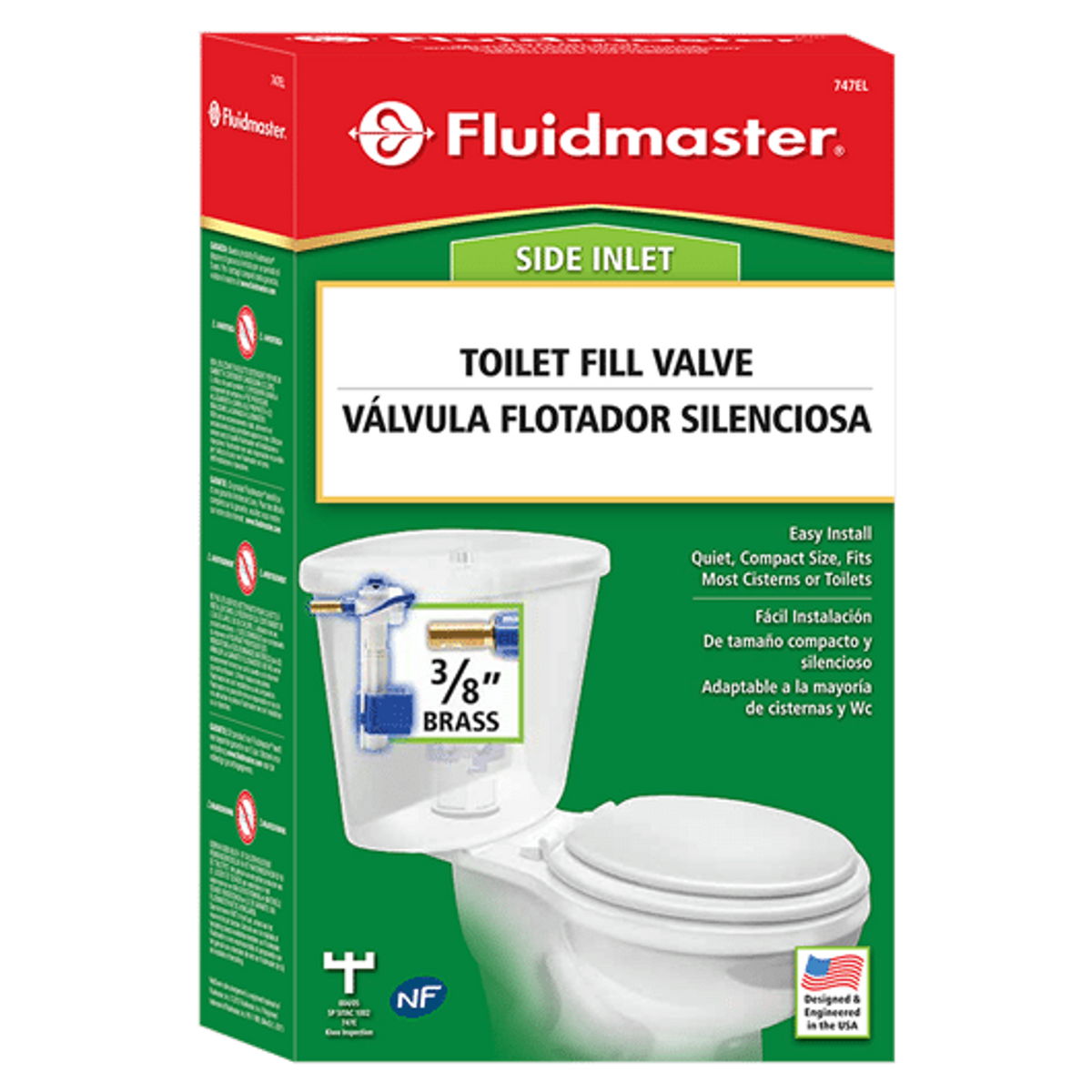 Fluidmaster Side Entry Valve 3/8" Brass Thread