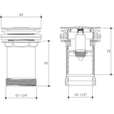 Pop Up Waste for 32mm and 40mm (40mm Outlet Thread)