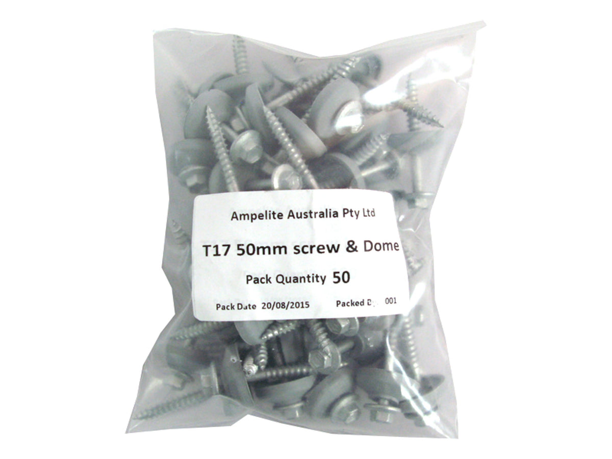 Polycarb Screw 12# with 26mm Dome (50 Pack)