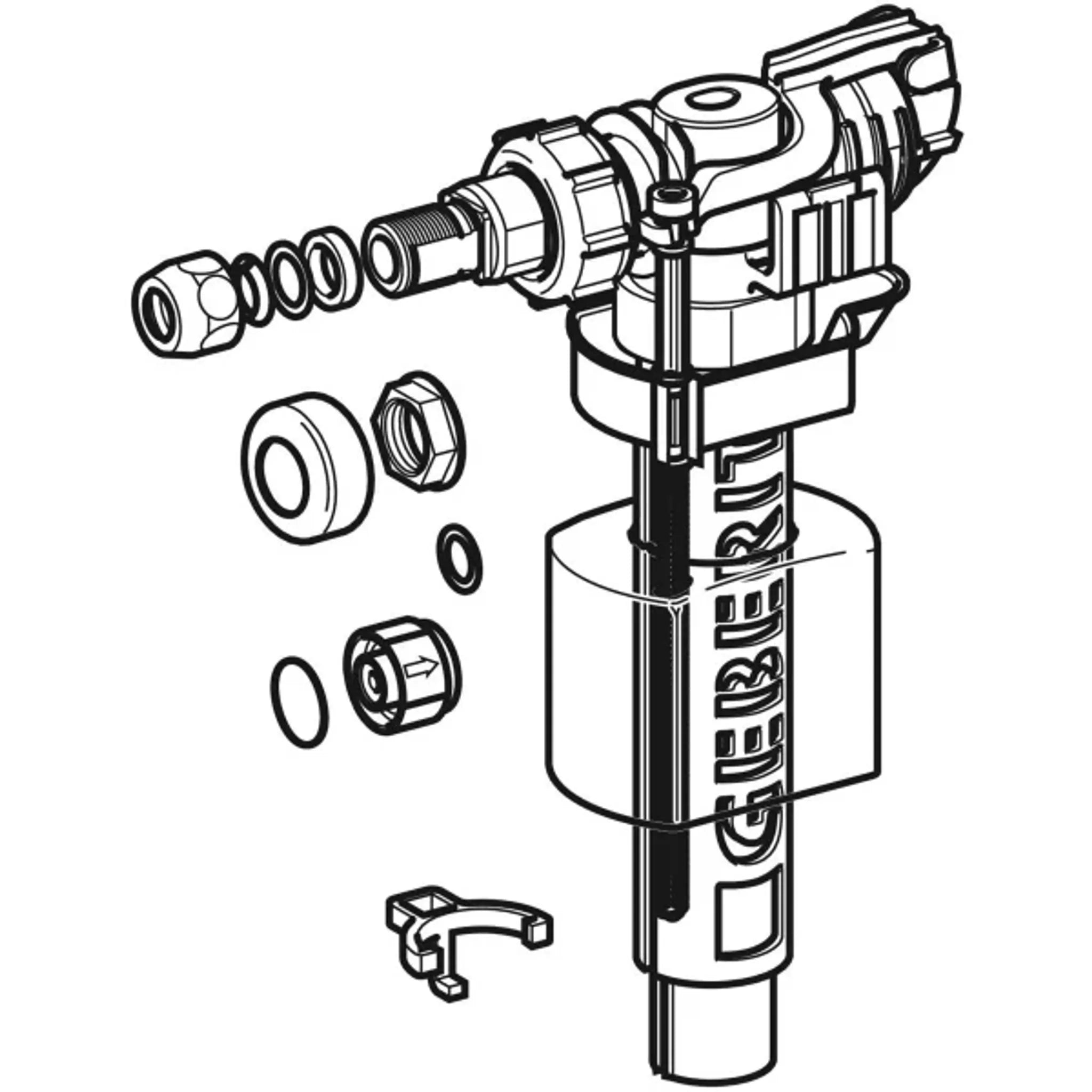 Geberit Cistern Inlet Valve Side Entry 380 Impulse