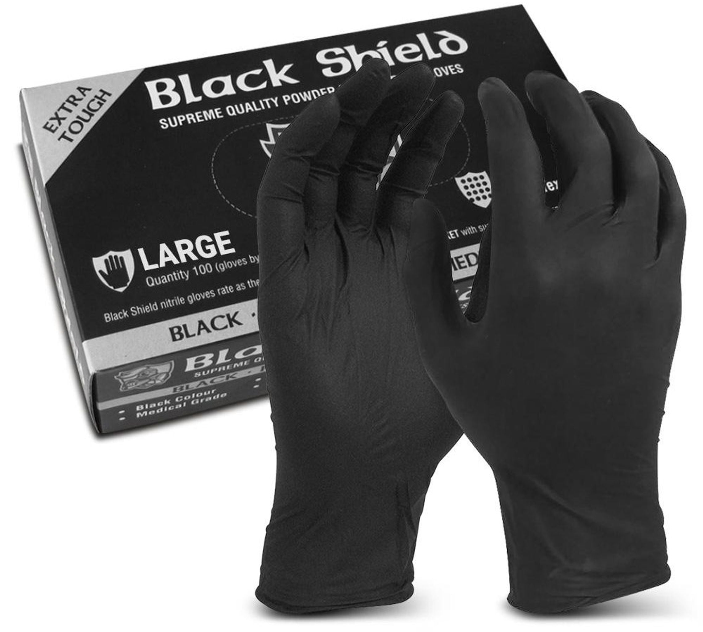 Maxisafe Black Shield Heavy Duty Nitrile Glove (Box 100)