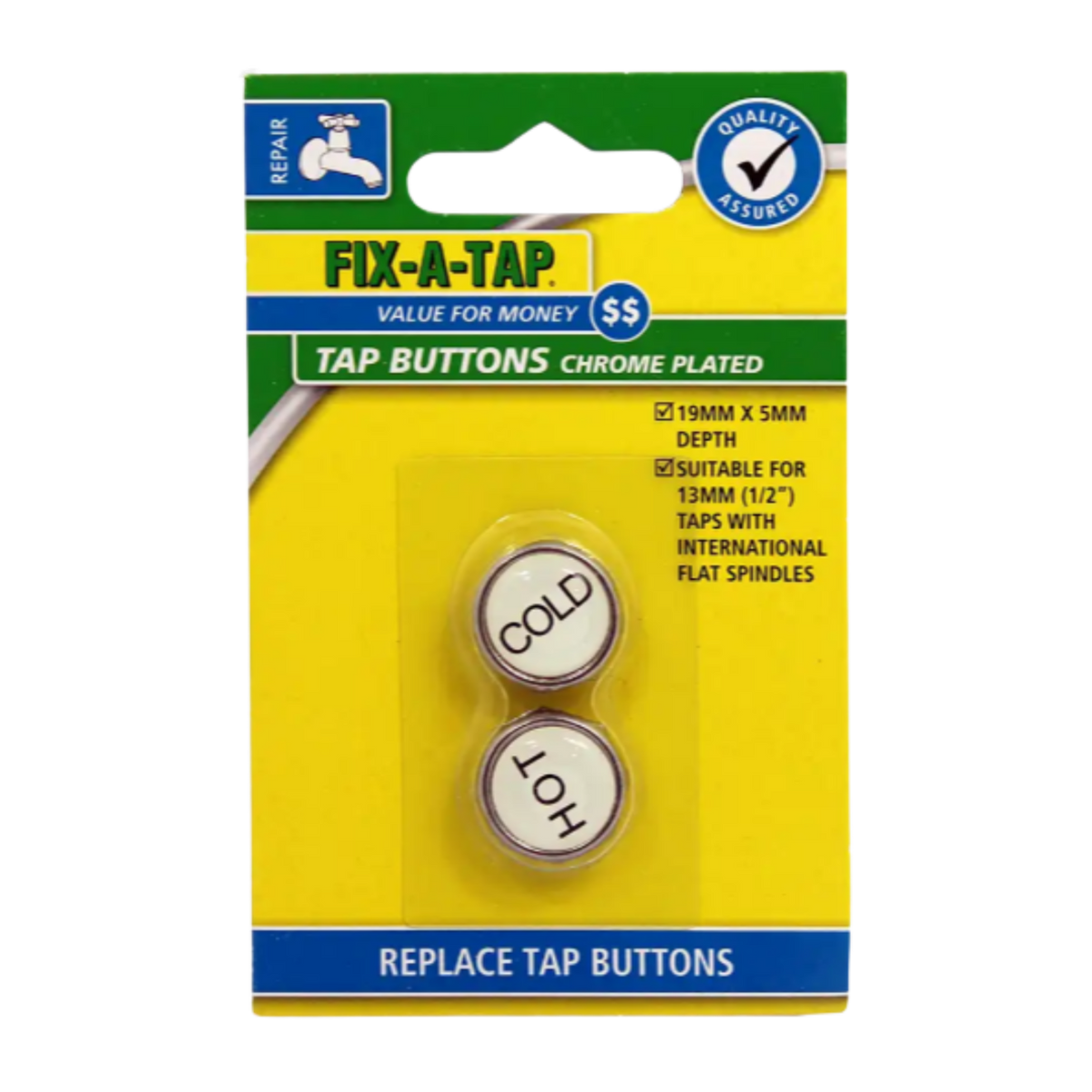 Fixaloo Tap Buttons Chrome