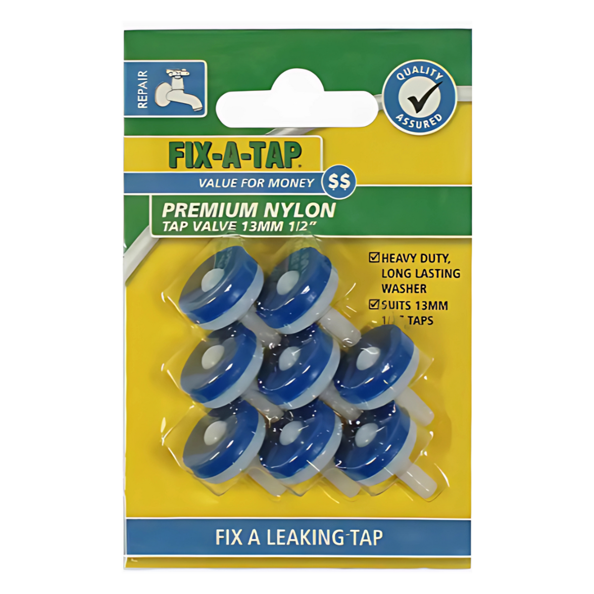 Fixatap Nylon 13mm Tap Valve (8 Pack)