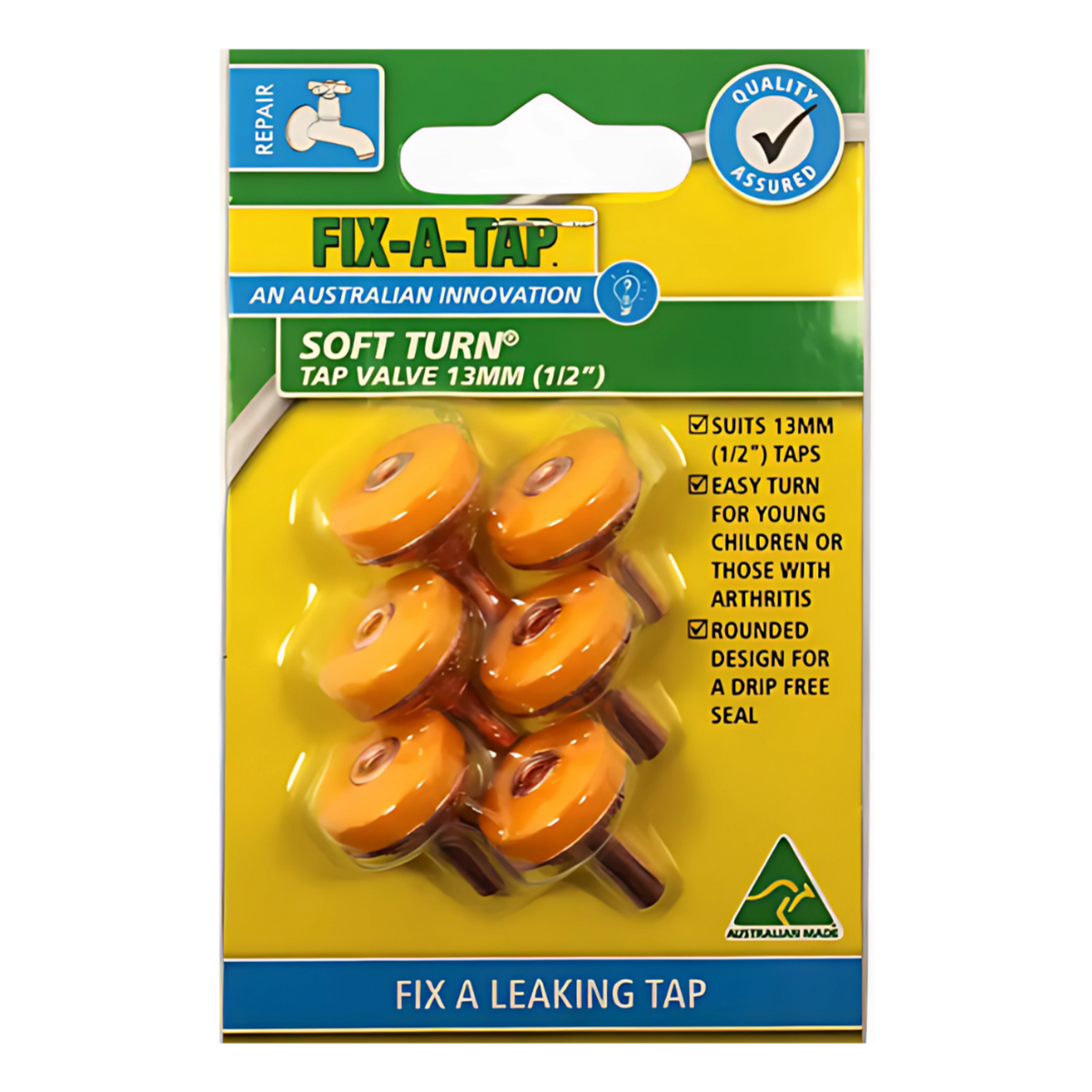 Fixatap Soft Turn 12mm Tap Valve (6 Pack)