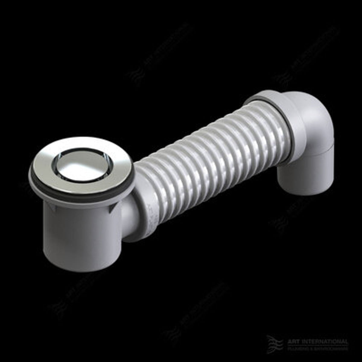 Pop Down Waste Bath Bend 40mm with Connector Chrome