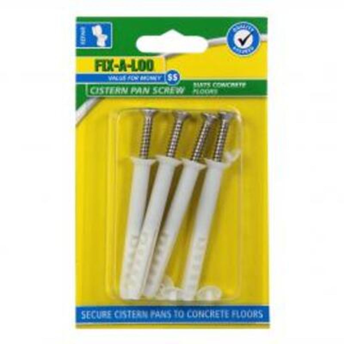 Fixatap Pan Screw and Plug S/Steel for Concrete Floor (4 Pack) 232014