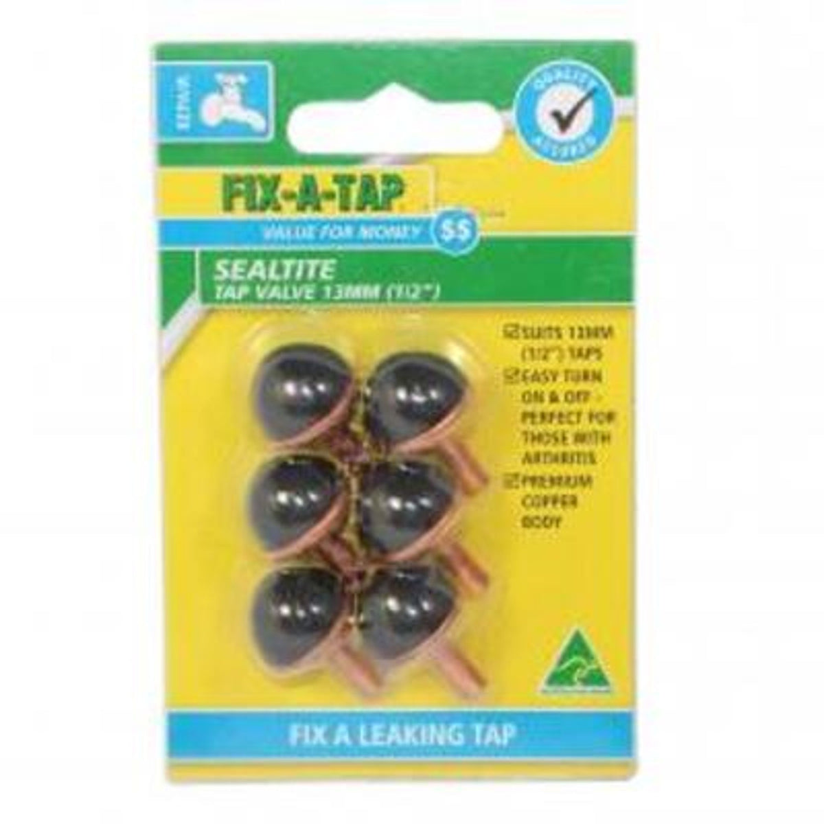 Fixatap Sealtite 12mm Tap Valve (6 Pack) 211224