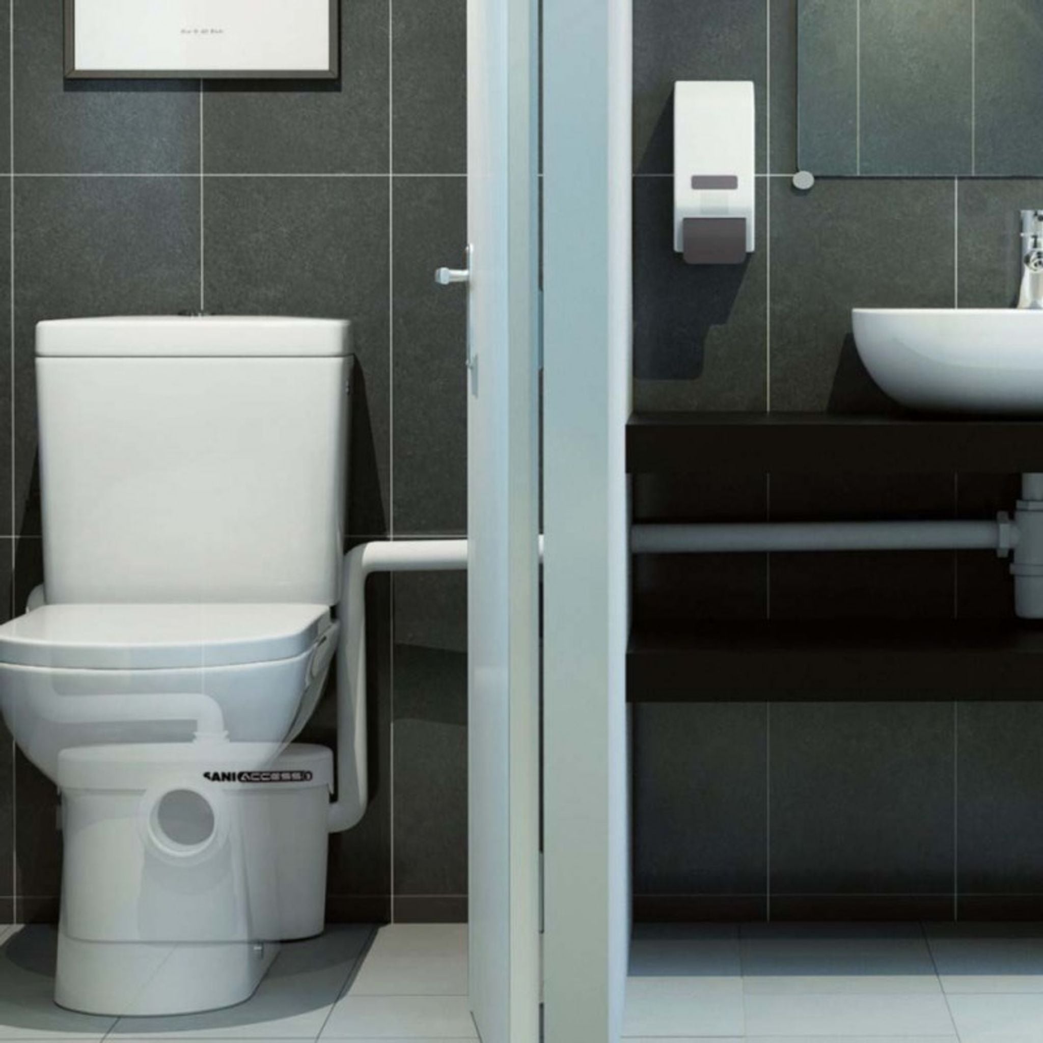 Saniflo Saniaccess Macerator Pump Toilet and Basin SA80