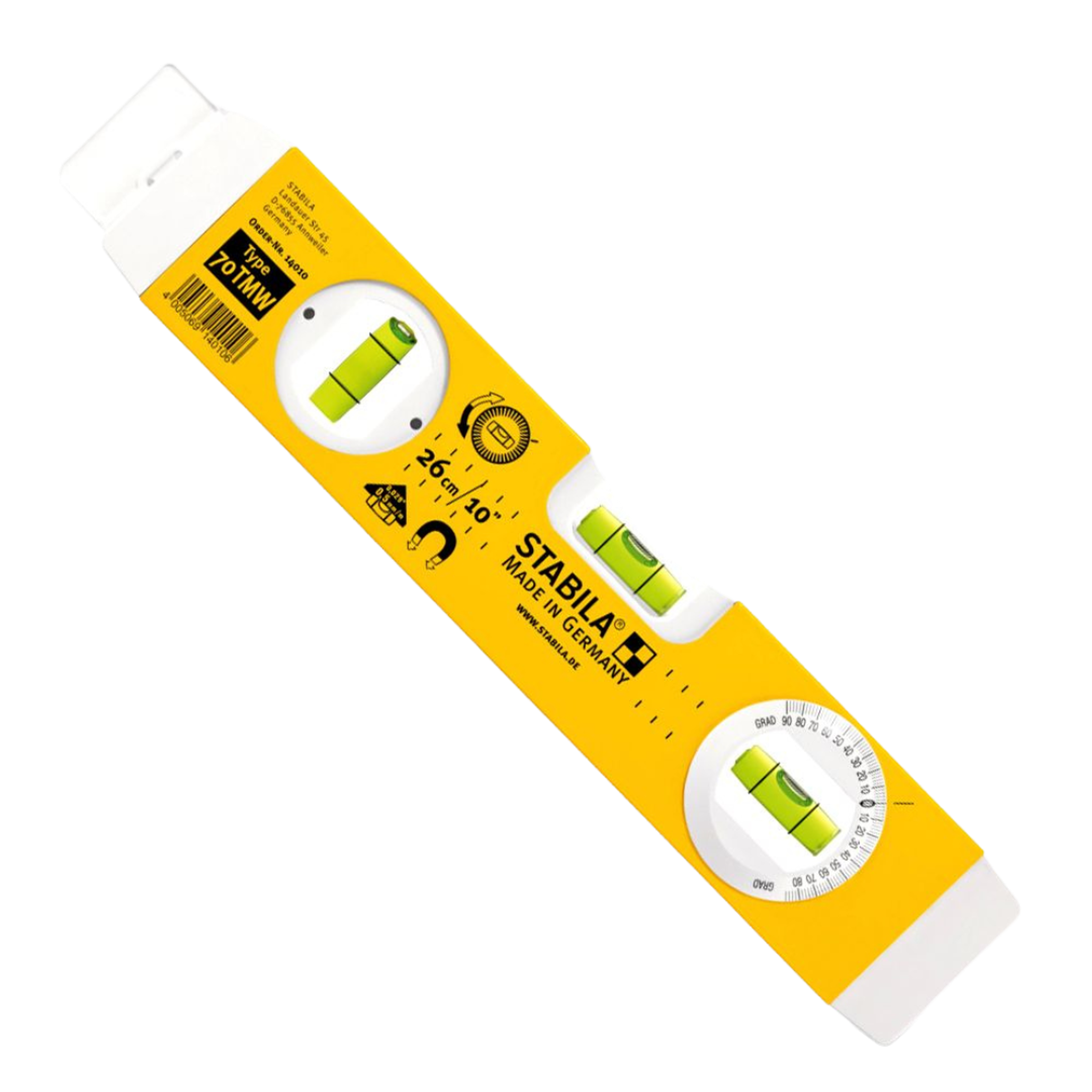 Stabila Torpedo Level 260mm 3 Vial