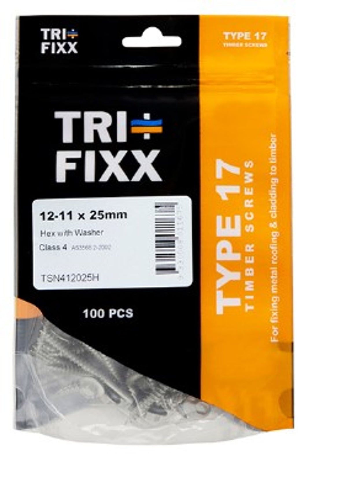 Roofing Screw Timber 12# 25mm (100 Pack)