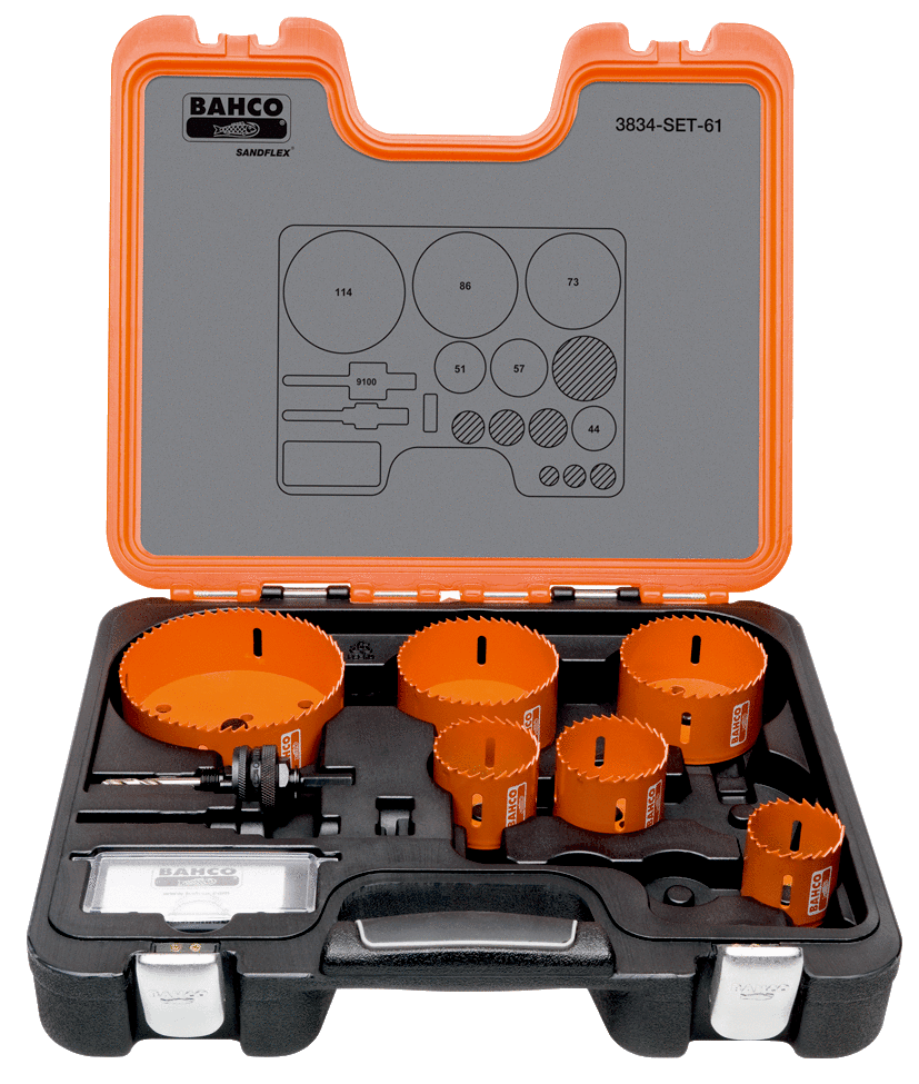 Bahco Plumbers Holesaw Set 3834-Set-61 - PlumbersHQ