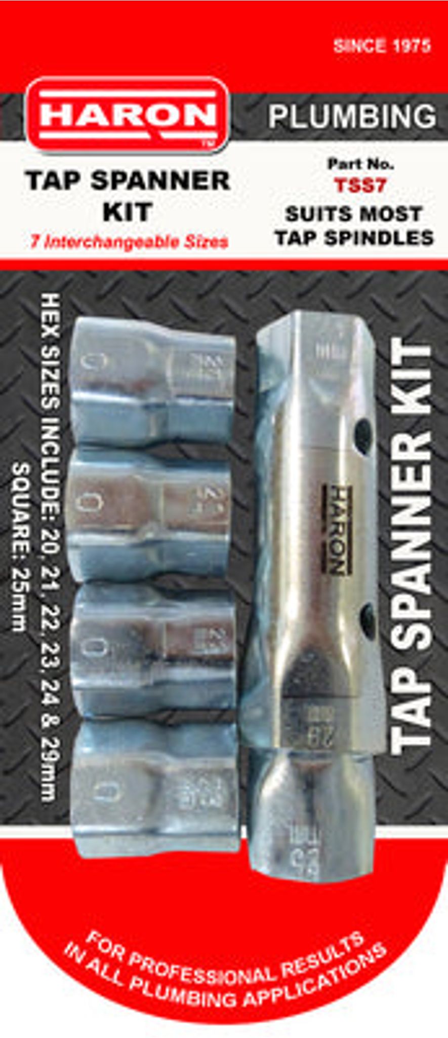 Tap Spanner Set 20mm, 21mm, 22mm, 23mm, 24mm, 29mm