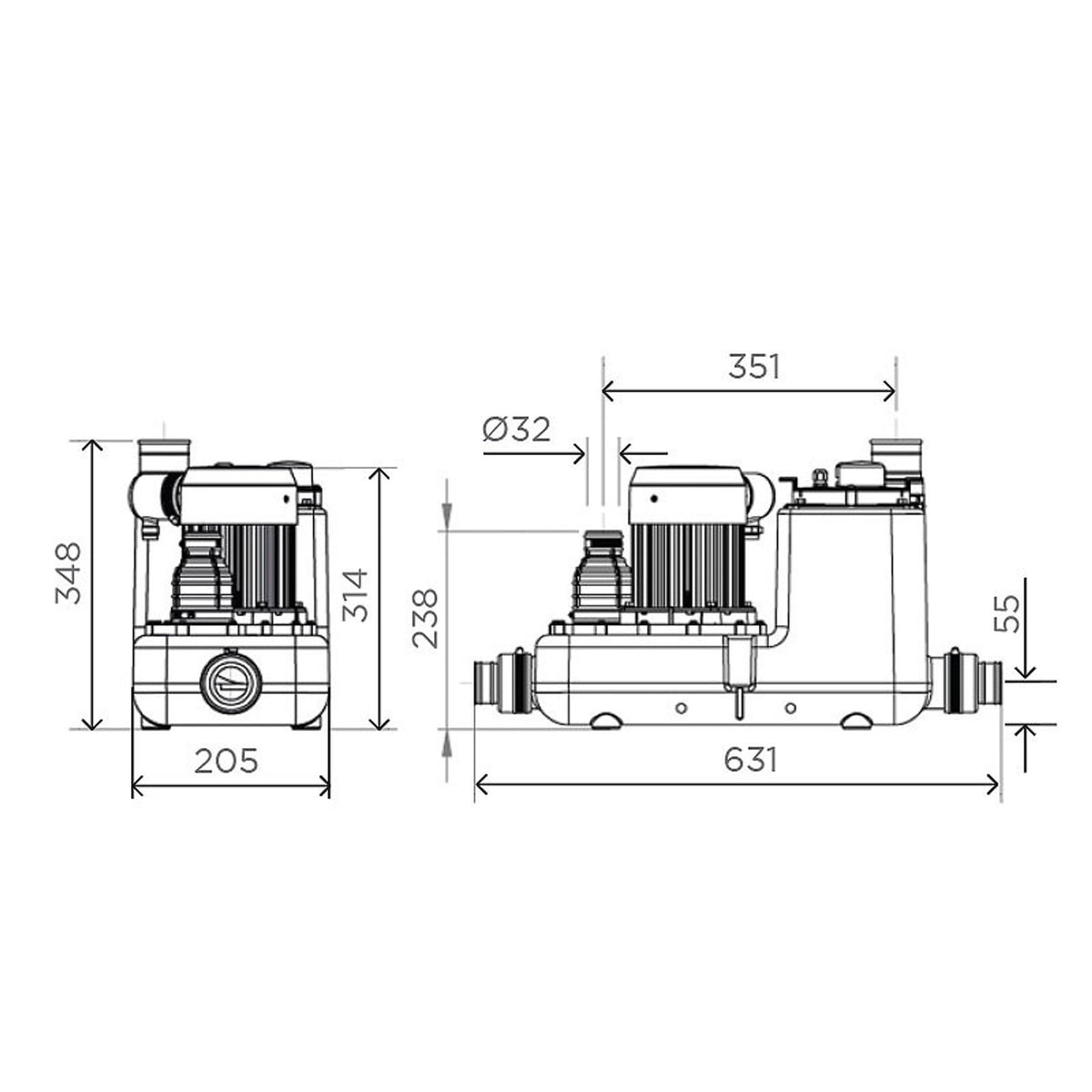 Saniflo Sanicom Grey Water Pump SA102