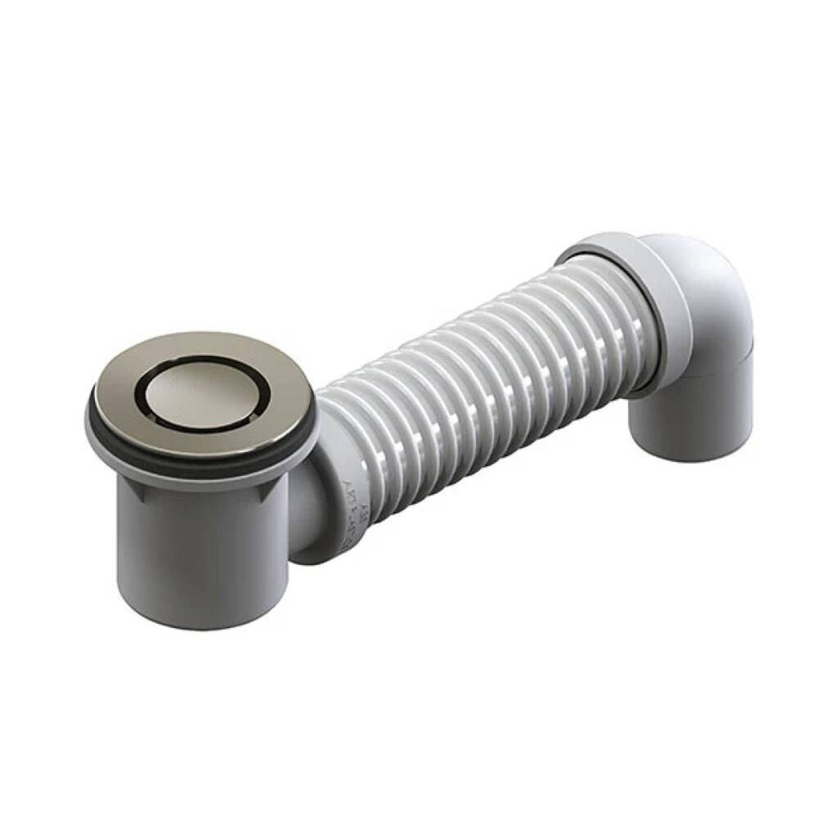 Pop Down Waste Bath Bend 40mm with Connector Brushed Nickel