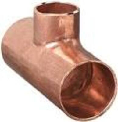 Copper Reducing Tee 100mm X 100mm X 65mm (Centre) - PlumbersHQ